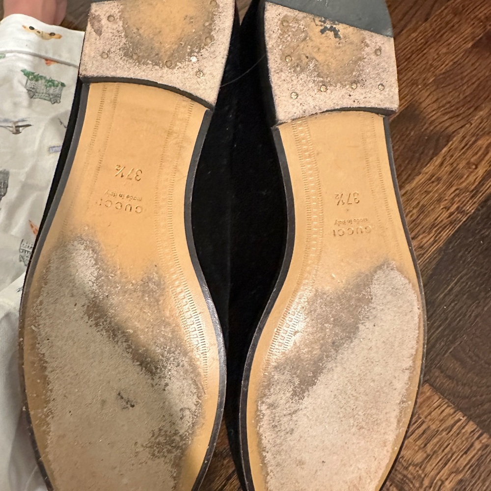 Gucci Black Velvet Loafers - Picture 6 of 6